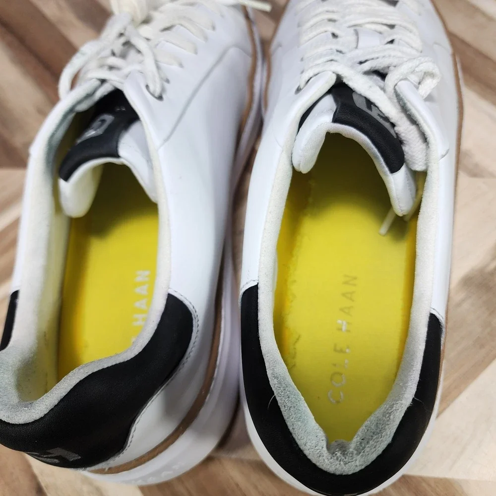 Cole Haan GrandPro Topspin Mens 12  White Leather Sneakers Shoes C34226